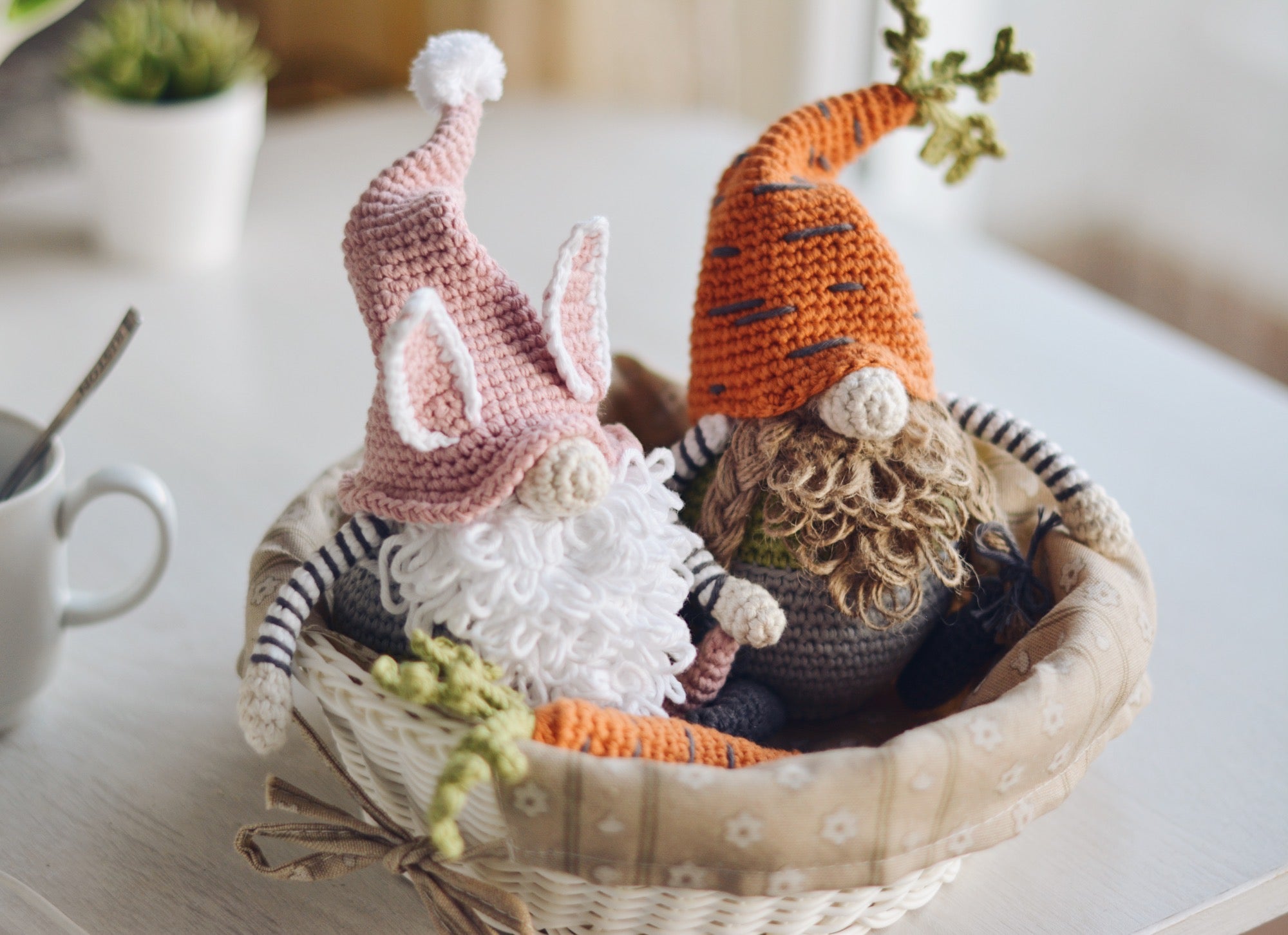 Download Two Easter Gnomes With A Carrot Crochet Pattern Firefly Crochet