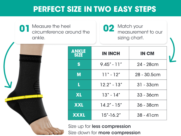 Ankle Brace - Size Chart