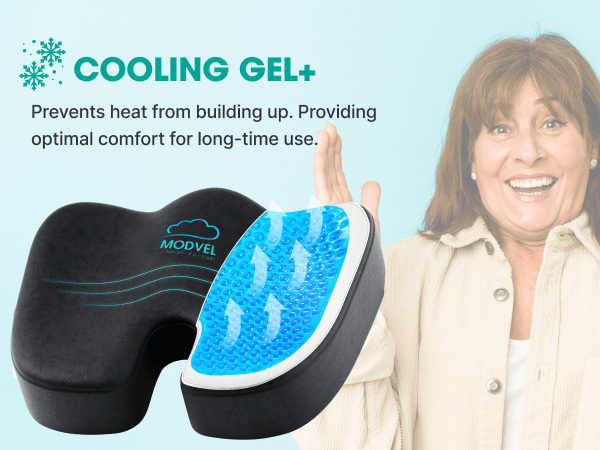 Gel-Enhanced Memory Foam Ergonomic Seat Cushion by Node