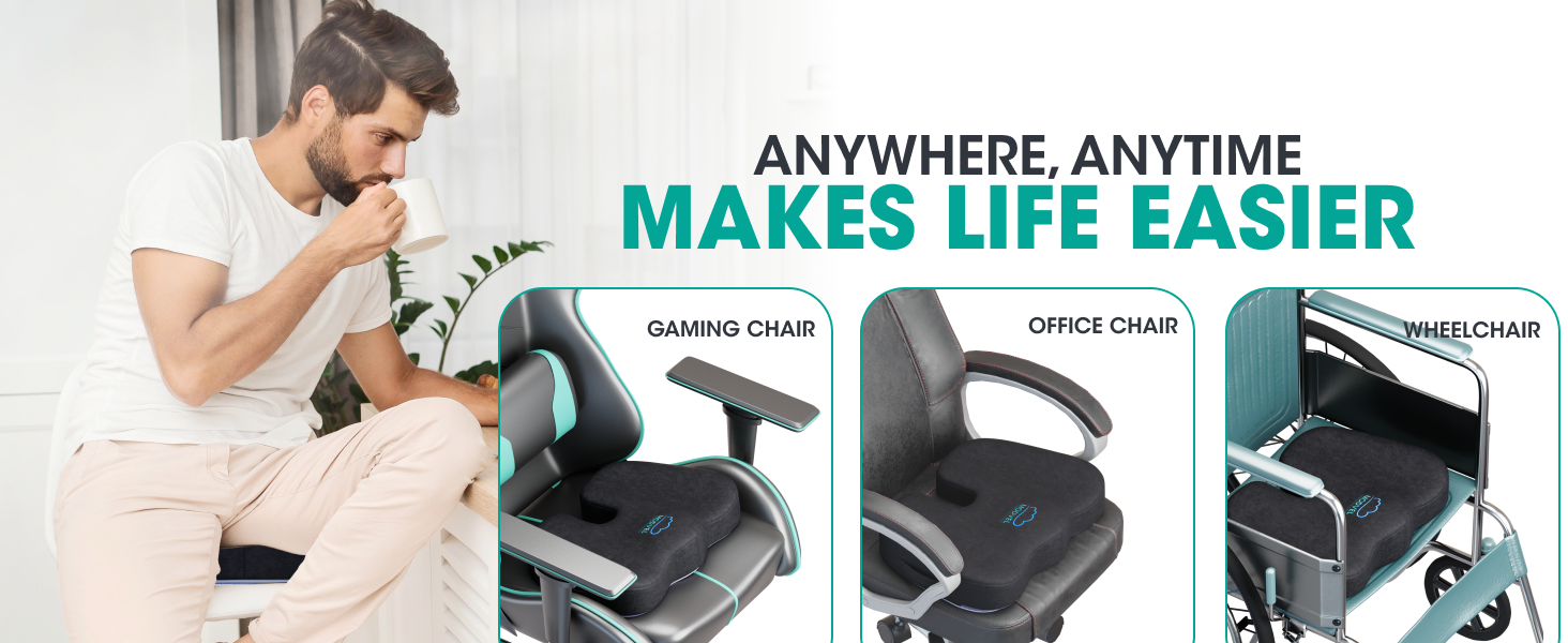 Advanced 3D Ergonomic Cooling Gel Seat Cushion for Enhanced Comfort - –  Easy Life Aid