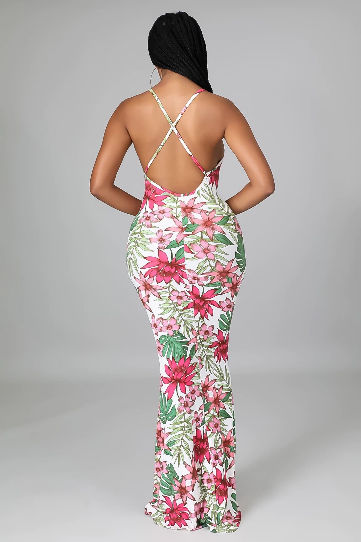 Isla Bonita Floral Maxi Dress Multicolor Pink - Ali’s Couture 