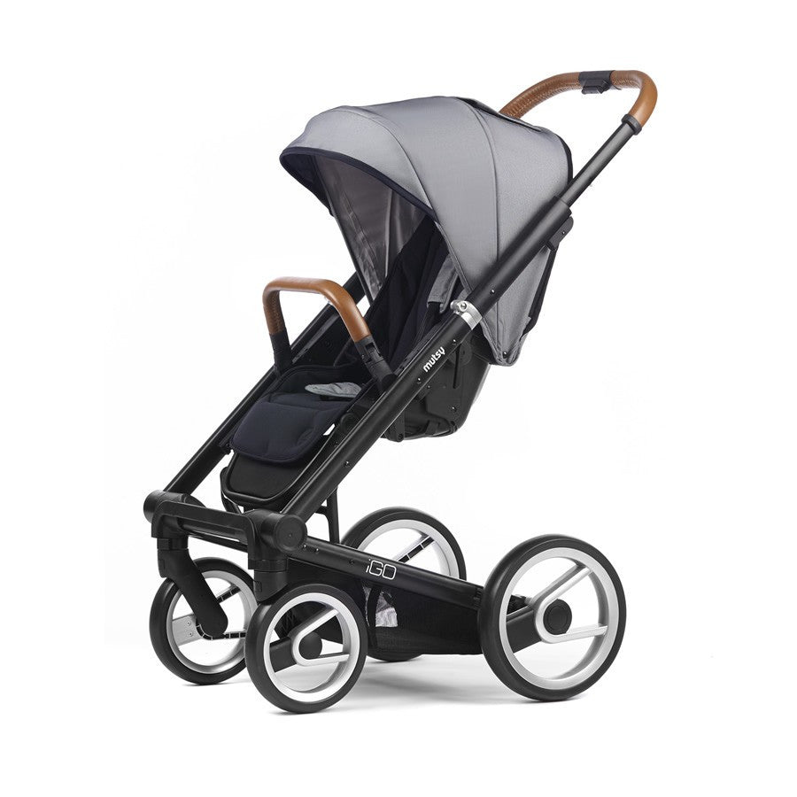 blue baby stroller