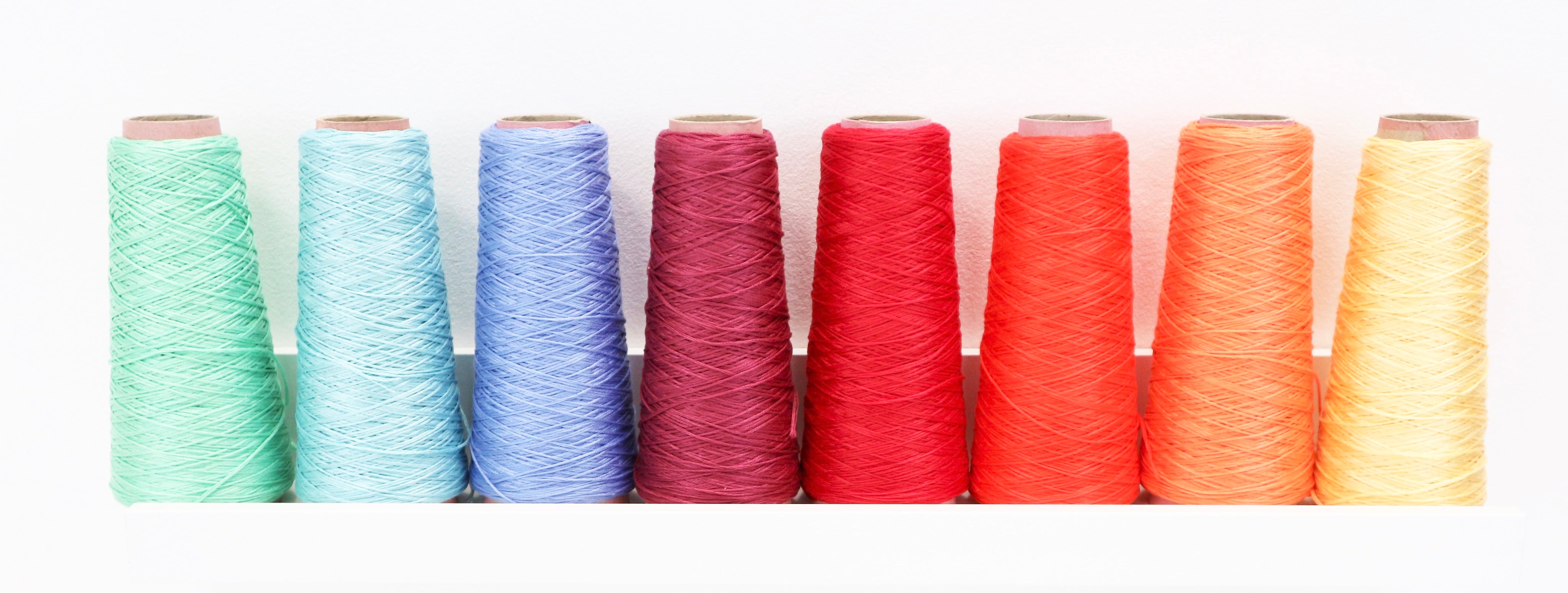 rainbow embroidery thread, DMC cones