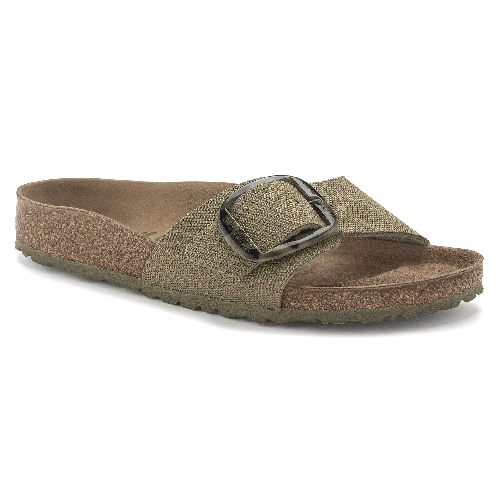 Birkenstock, Madrid Vegan Big Buckle Medium Width, Unisex, Faded Khaki