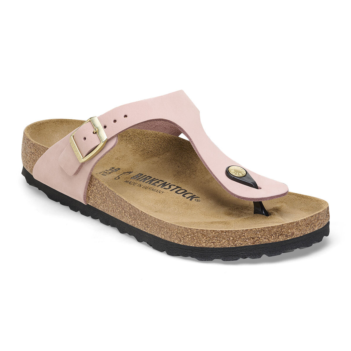 Birkenstock, Gizeh Nubuck Leather Regular/Wide, Women's, Soft Pink