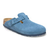 Birkenstock, Boston Soft Footbed Suede Leather Narrow Width, Unisex, Elemental Blue