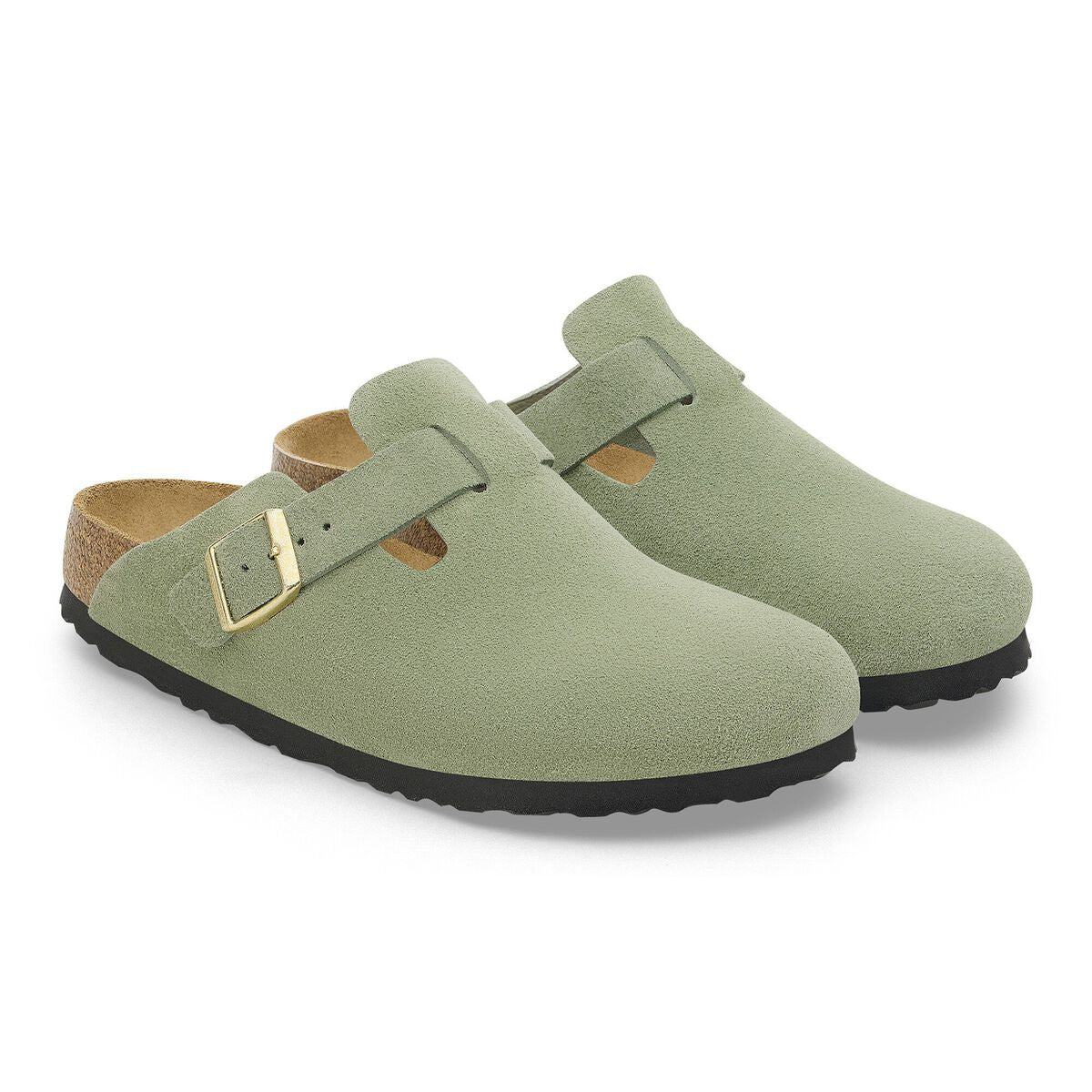 Birkenstock, Boston Soft Footbed, Women's, Green Tea