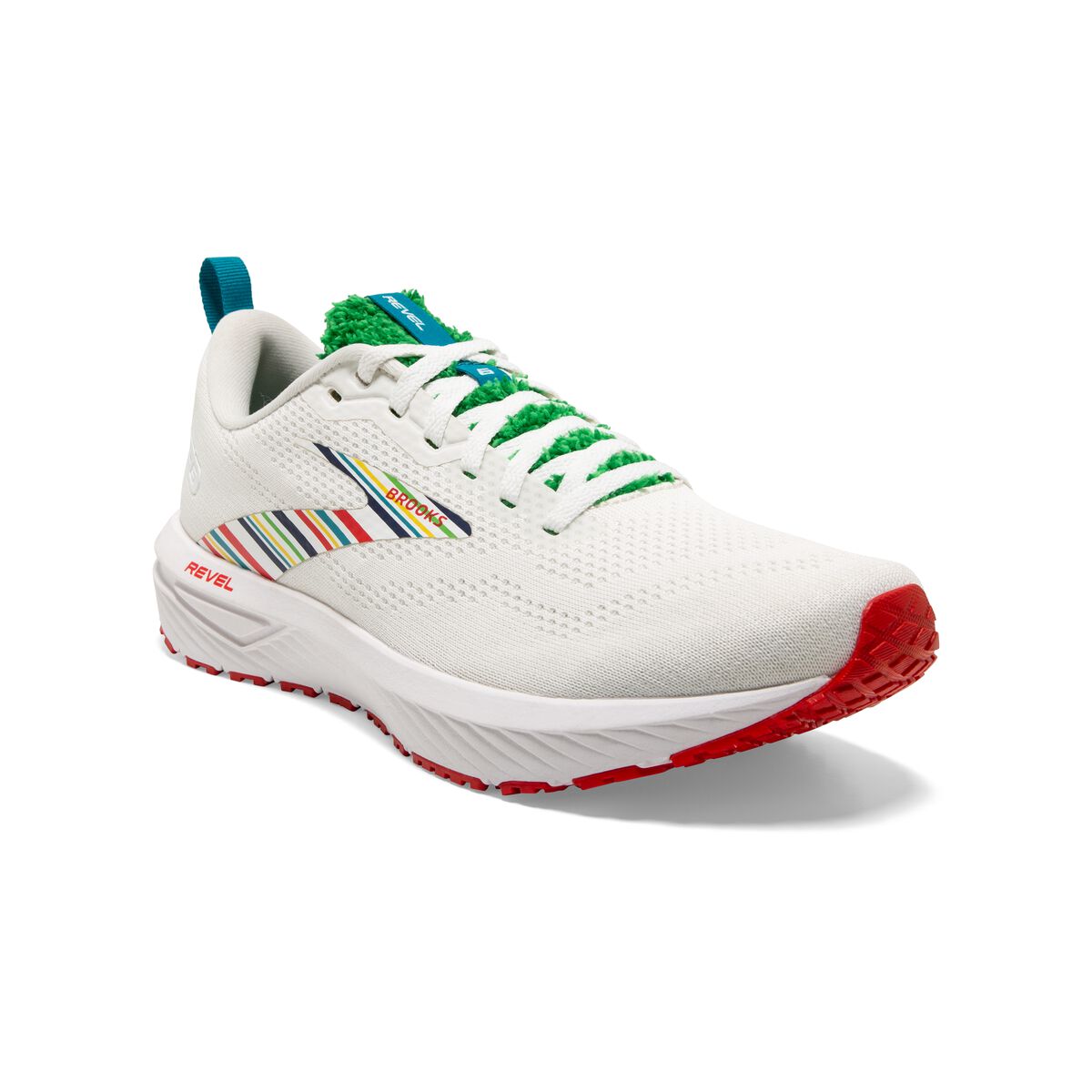 Brooks, Revel 6, Men, White/Green/Red