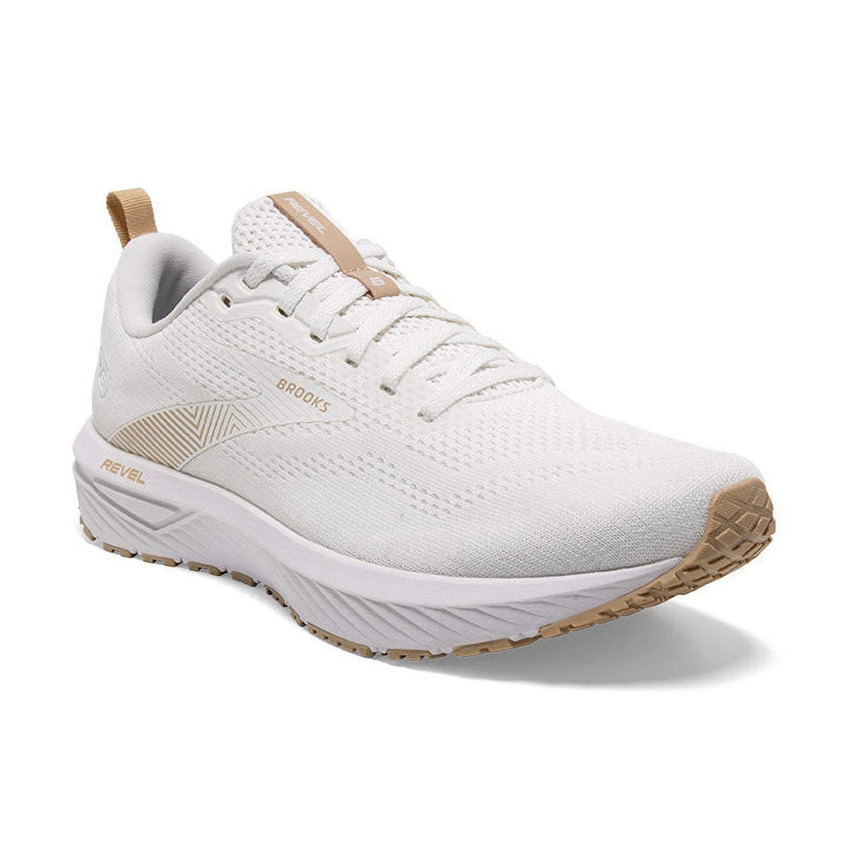 Brooks, Revel 6, Men, White/Khaki 