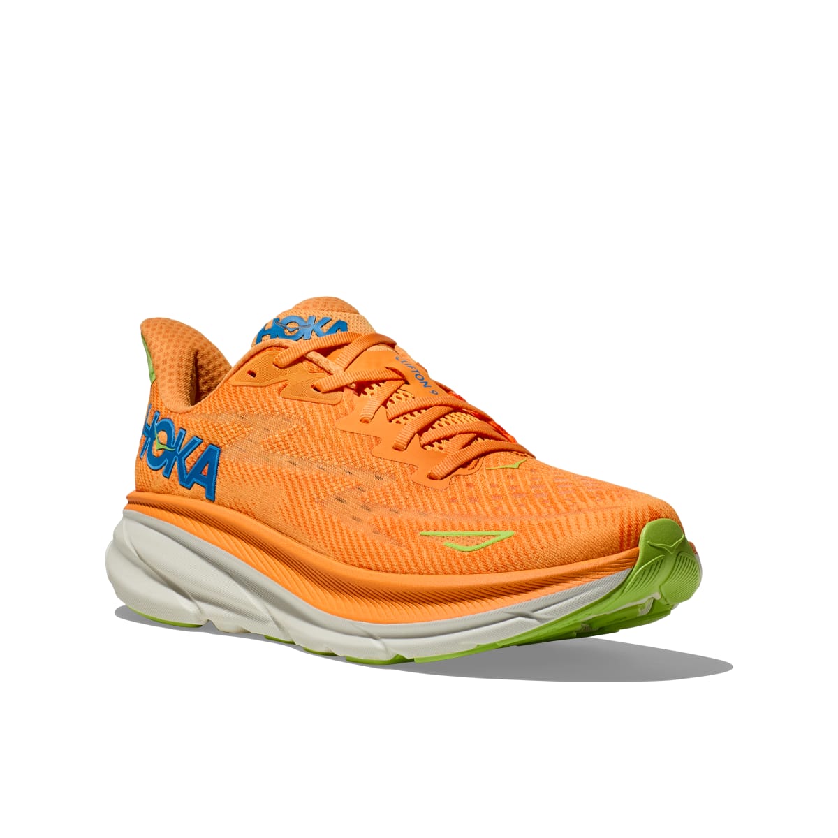 HOKA, Clifton 9, Men's, Solar Flare/Lettuce (SLRL)