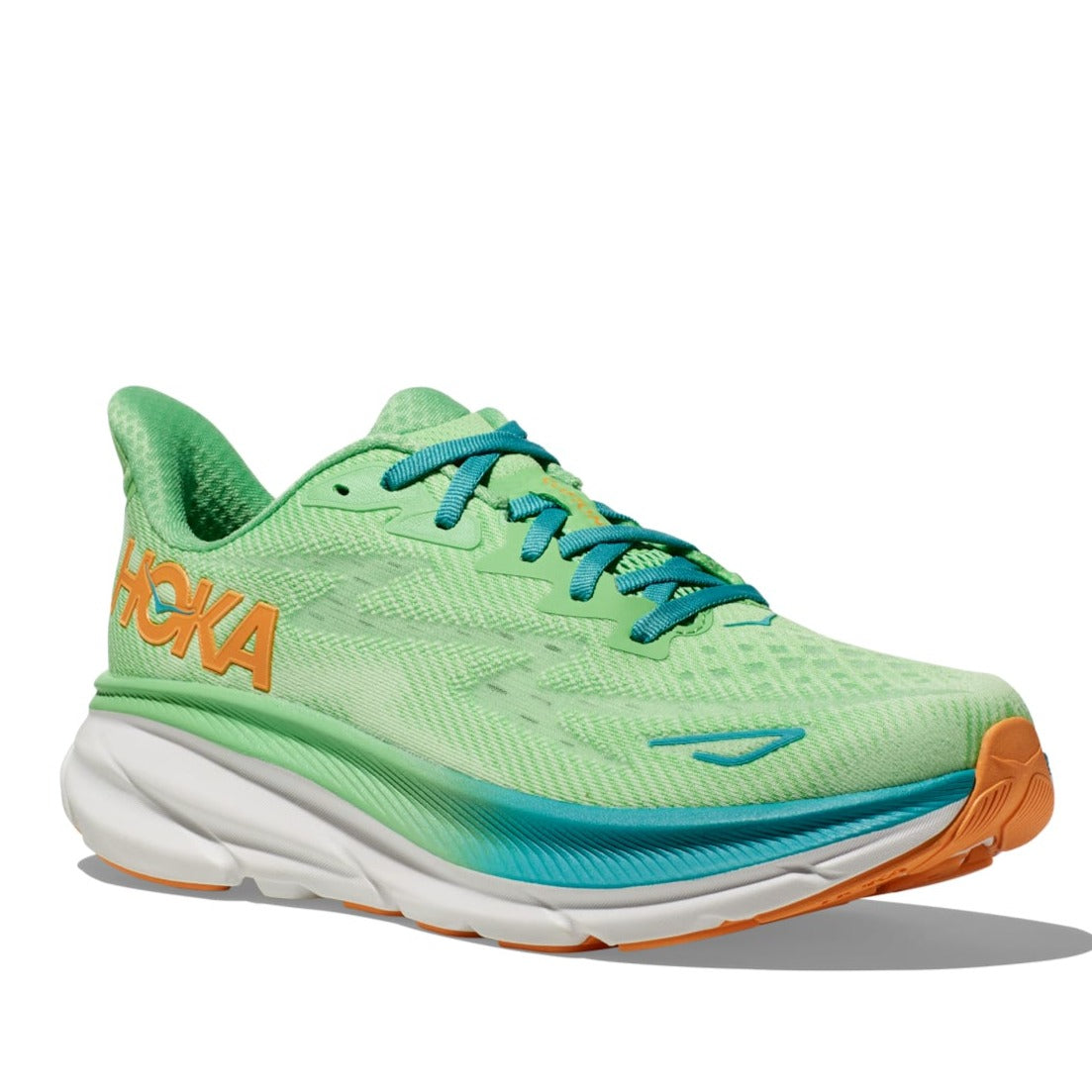 Hoka One One, Clifton 9, Men, Zest/Lime Glow