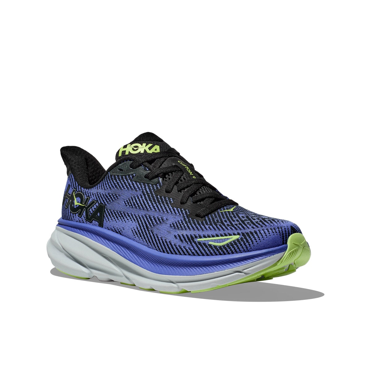 Hoka, Clifton 9, Women's, Black/Stellar Blue