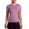 Brooks, Luxe Short Sleeve, Women, Htr Washed Plum (507)