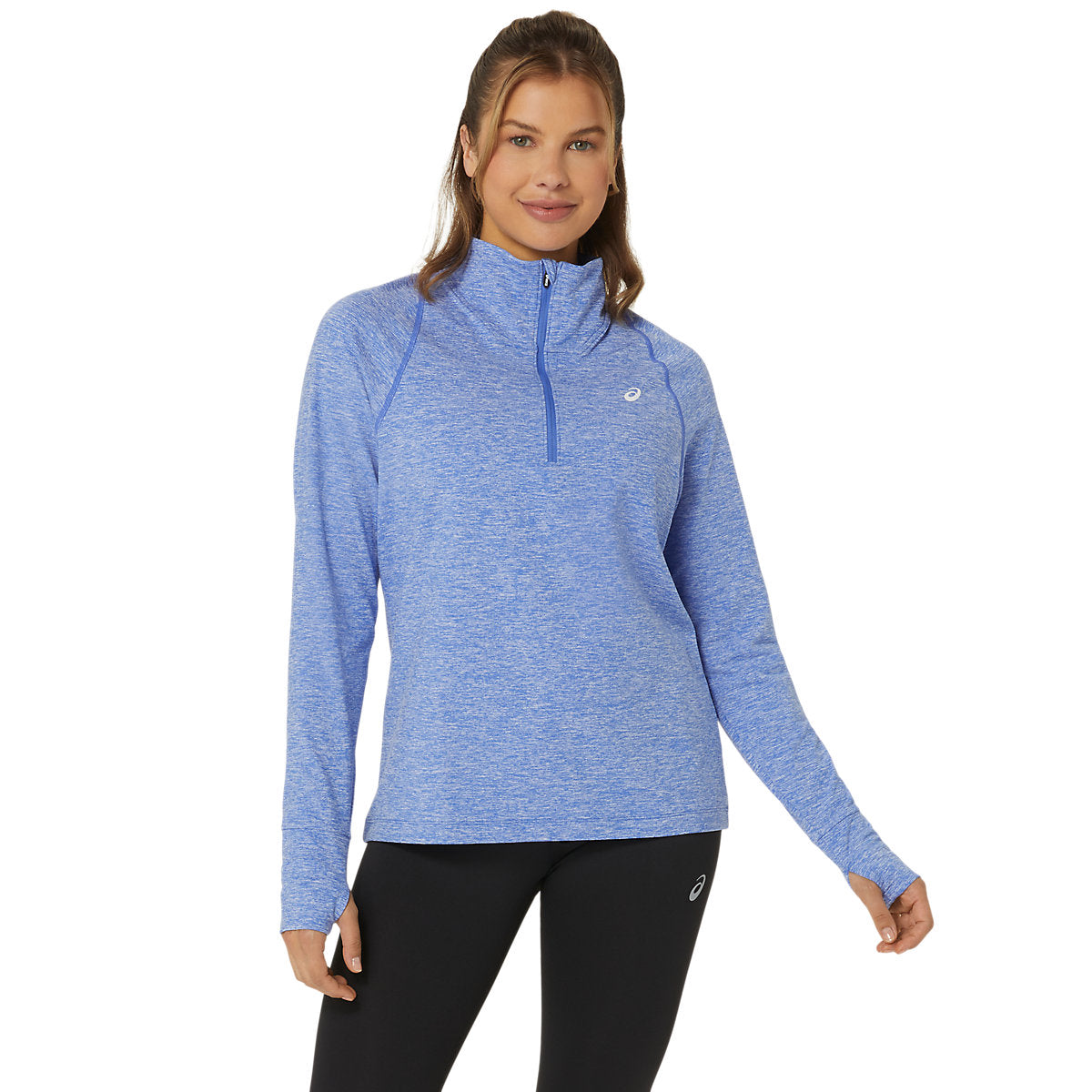 Asics, Thermopolis Half Zip, Women, Sapphire Heather (481)