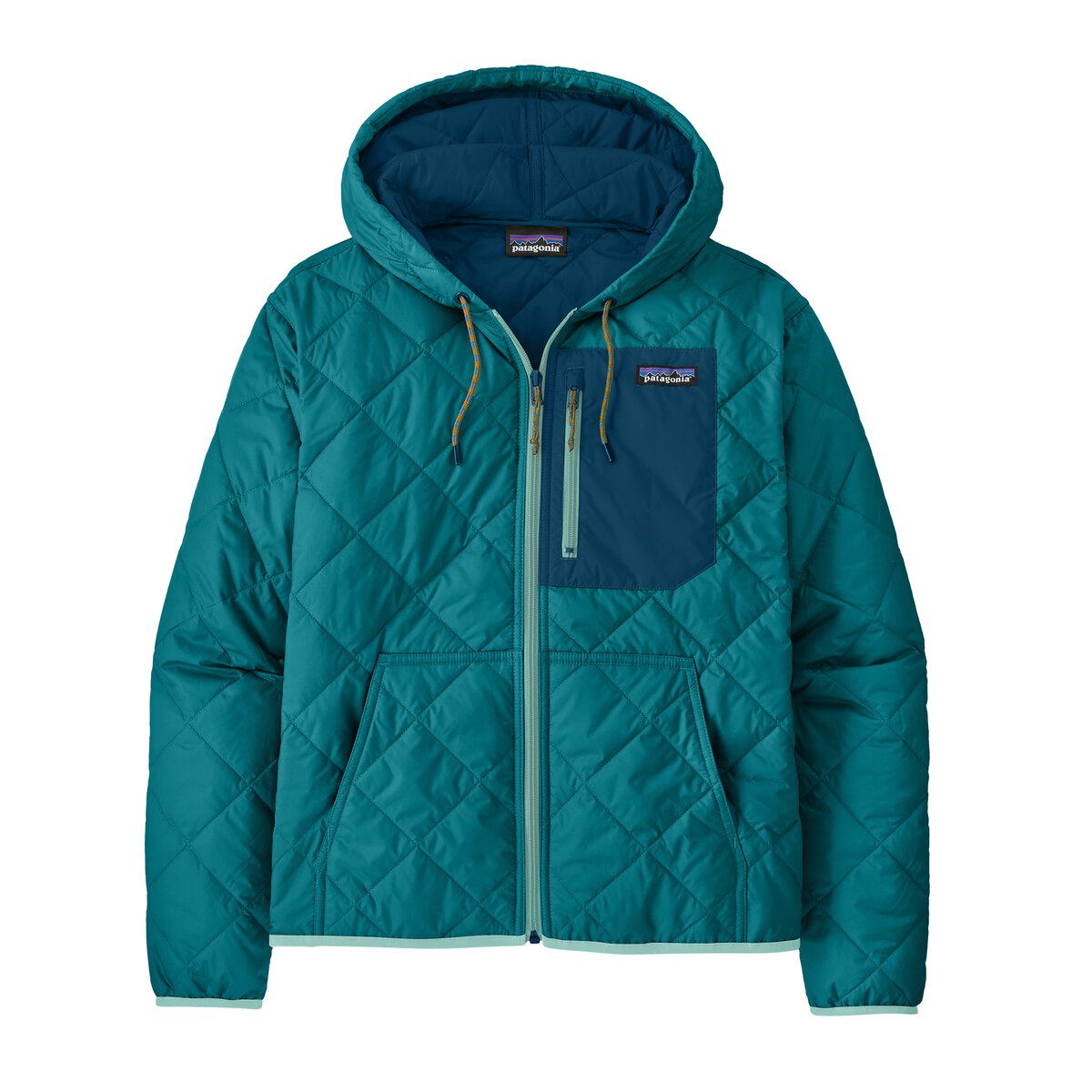 Patagonia, Diamond Quilted Bomber Hoody, Women, Belay Blue