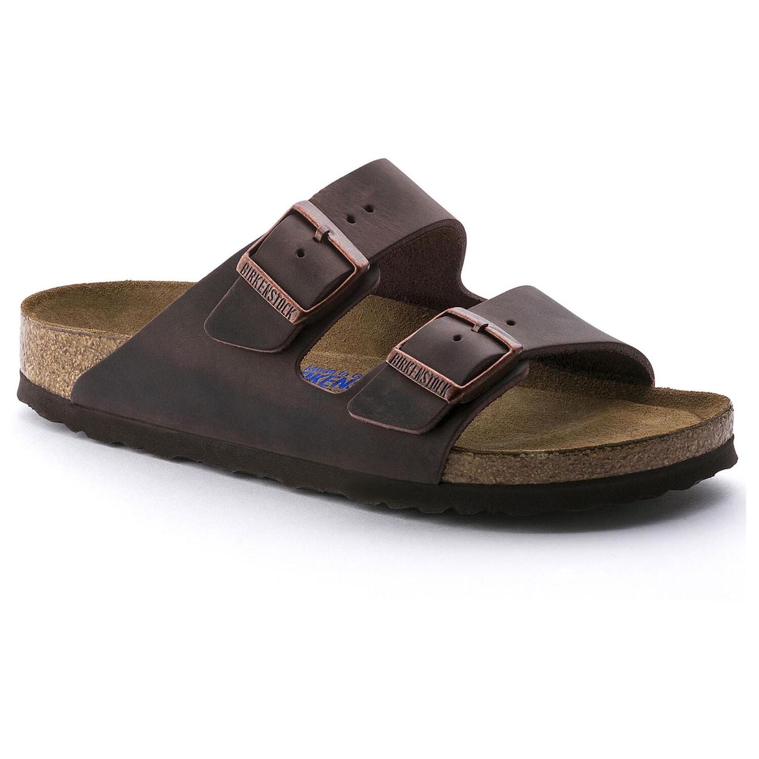 Birkenstock, Arizona Soft Footbed Oiled Nubuck Leather Narrow Width, Unisex, Habana