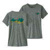 Patagonia, Capilene® Cool Daily Graphic Shirt - Lands, Women, Lost and Found: Sleet Green X-Dye (LFNX)