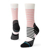 Stance, Sunshine Stripe Crew Socks, Women, Dusty Rose