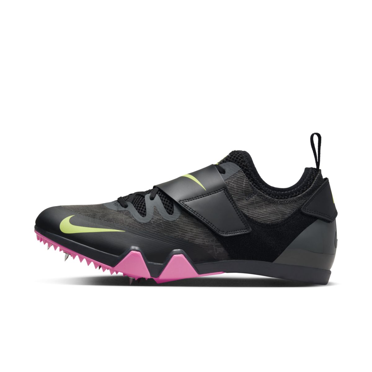 Nike, Pole Vault Elite, Unisex, Anthracite/Black/Light Lemon Twist/Fierce Pink (004)