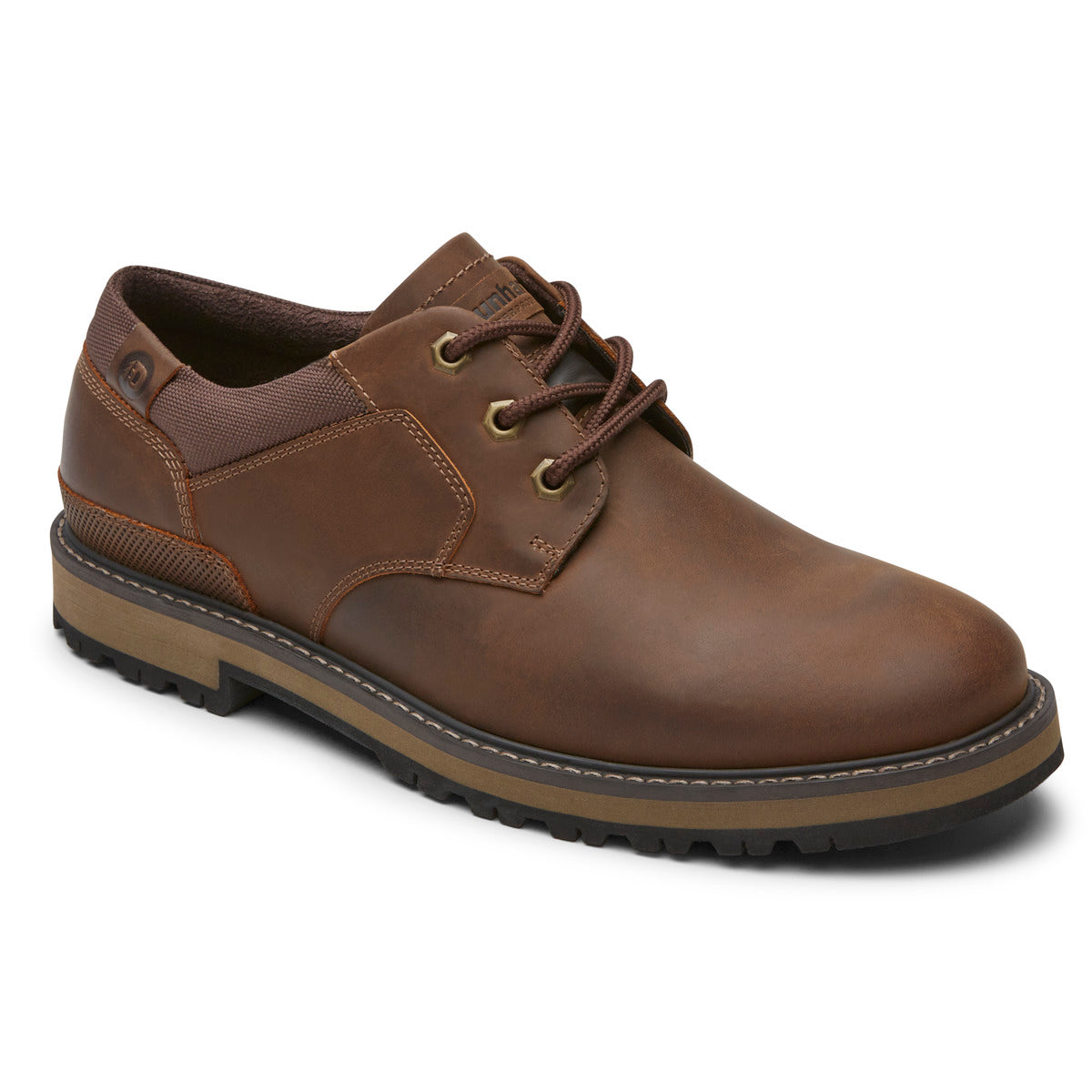 Dunham, Byrne Plain Toe Oxford, Men, Brown Leather