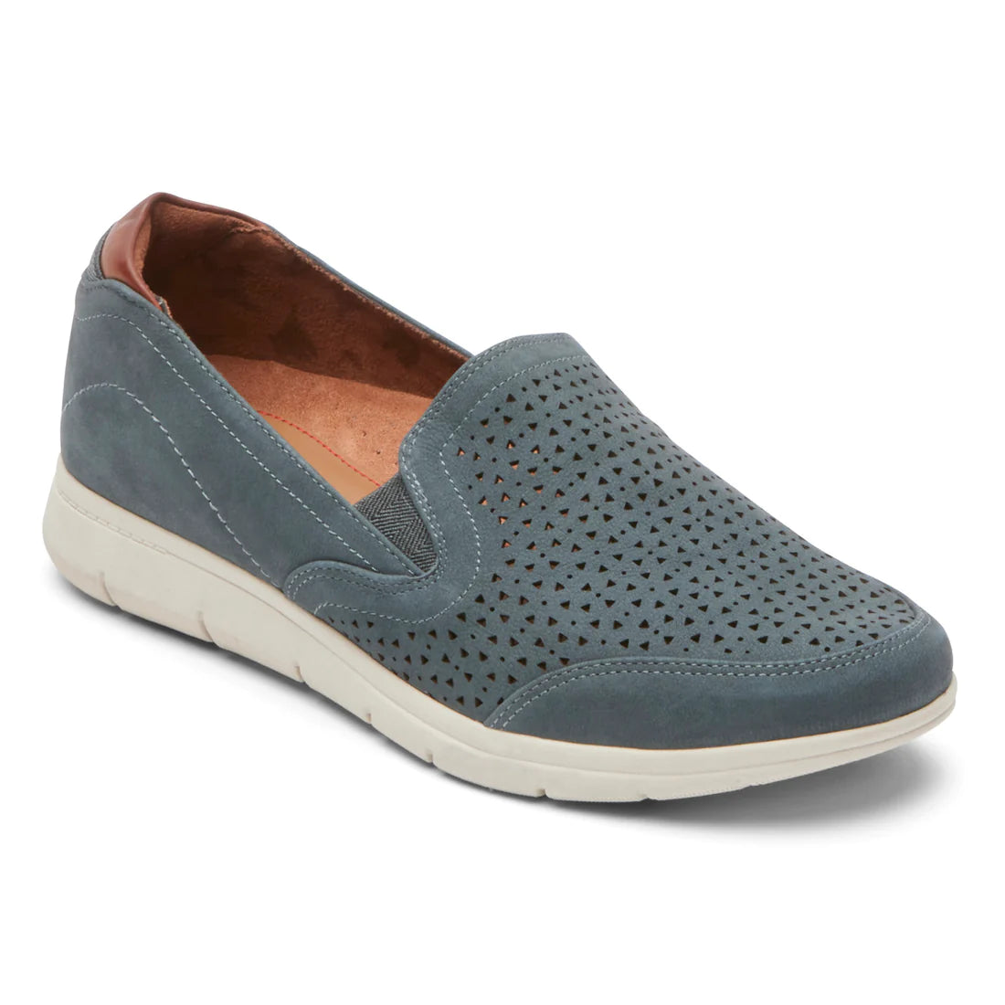 Cobb Hill, Lidia Slip On, Women, Stone Blue Nubuck