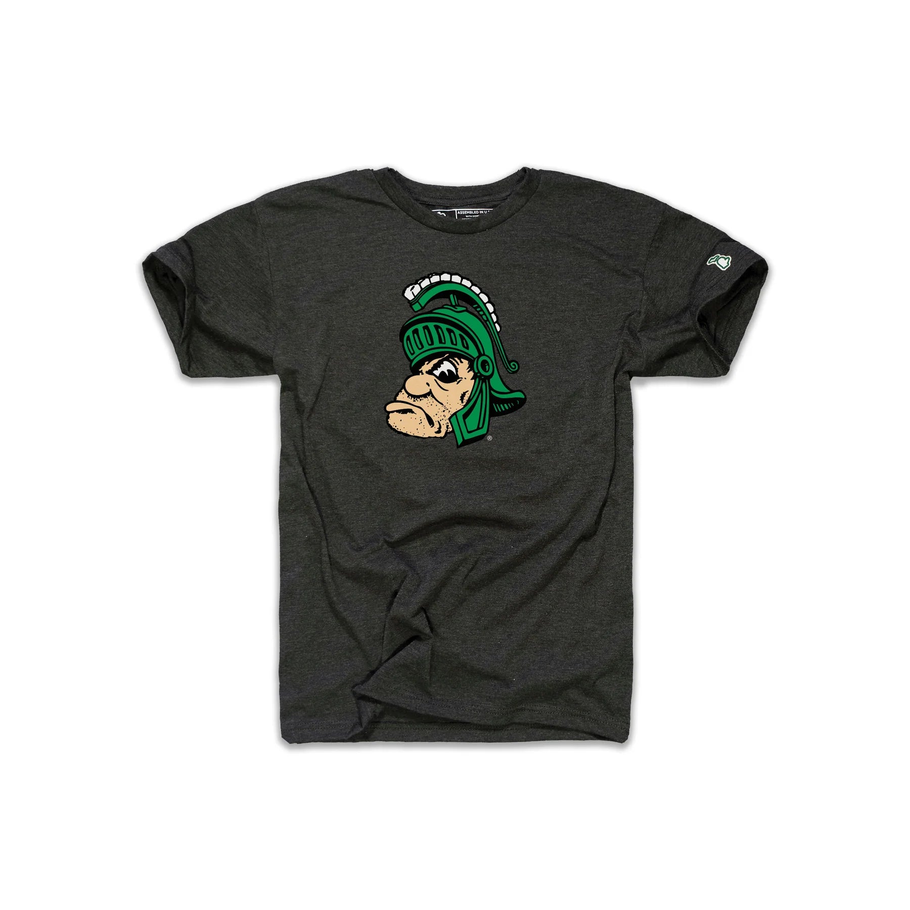 The Mitten State, MSU Gruff Sparty Throwback, Youth, Charcoal Heather