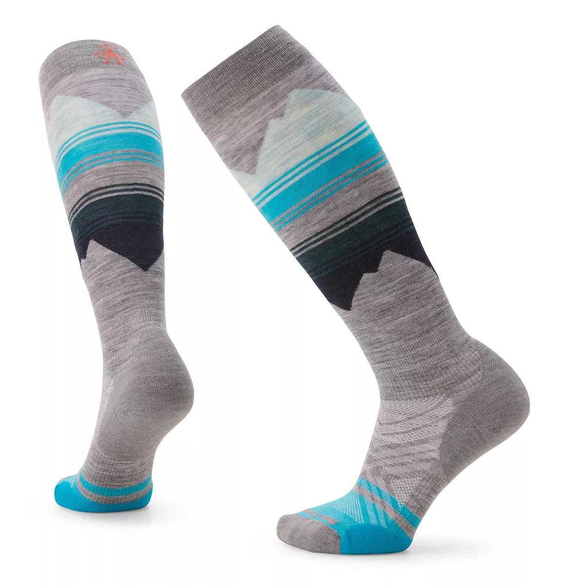 Smartwool, Ski Targeted Cushion Pattern Over The Calf Socks, Women, Pattern Light Grey