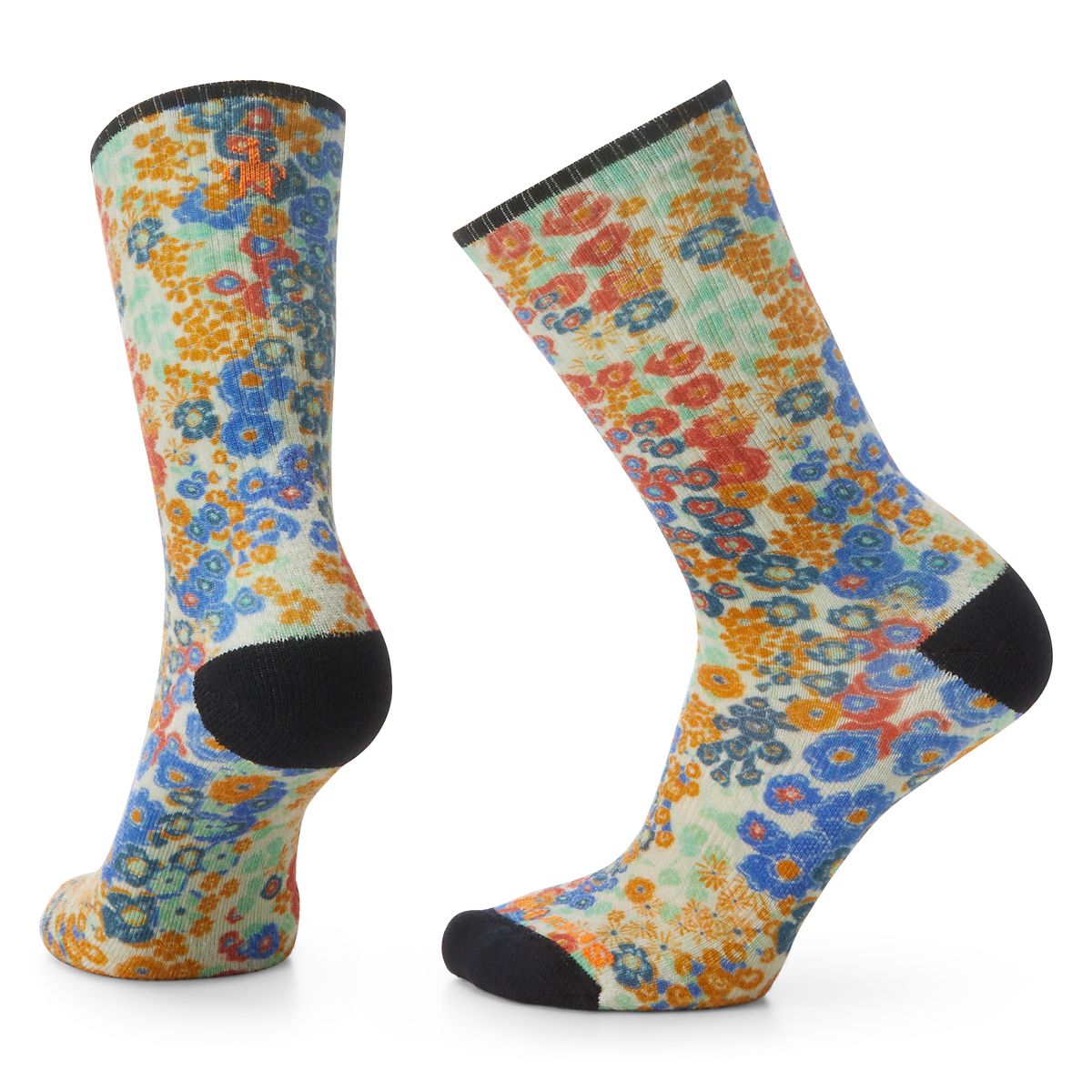 Athletic Meadow Print Crew Socks