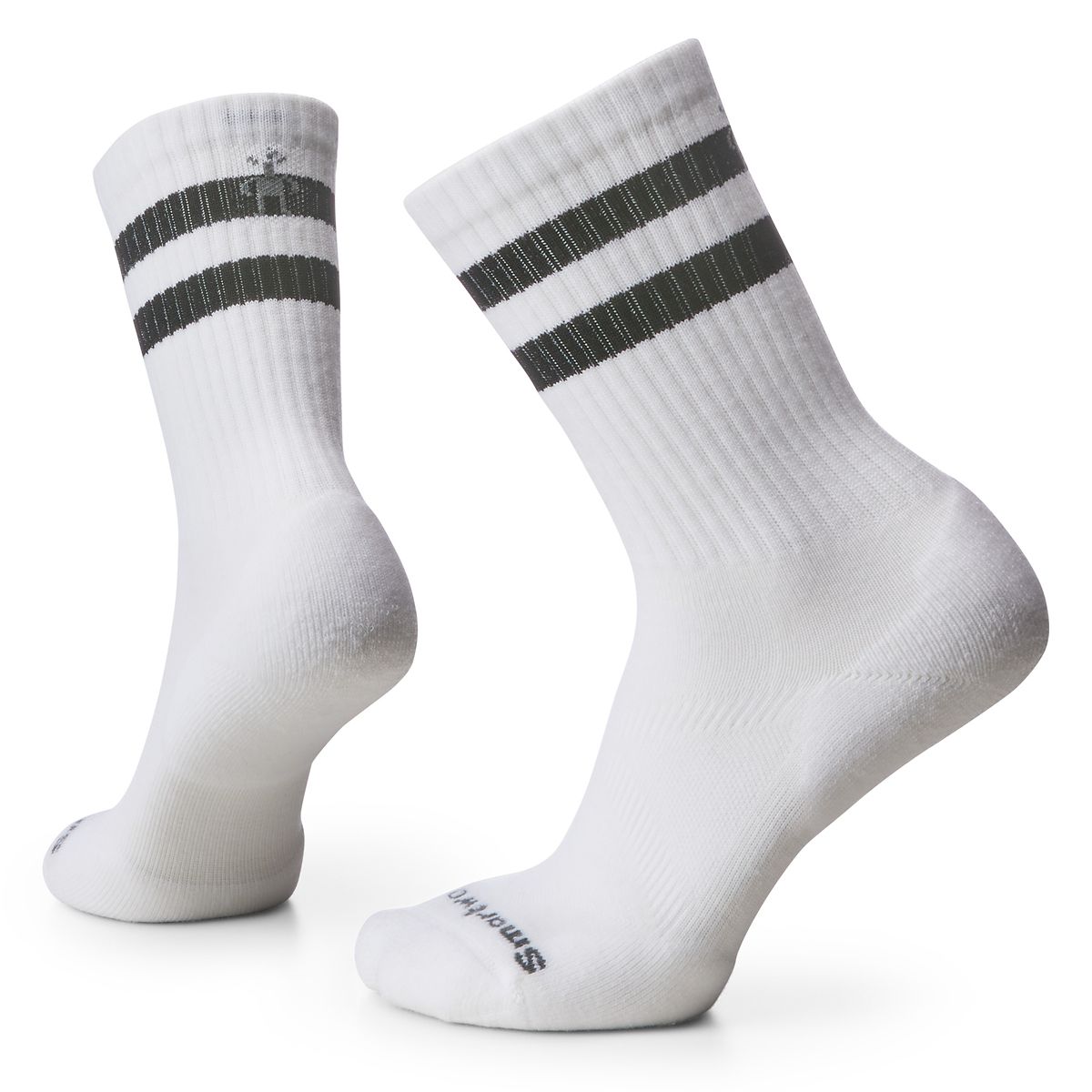 Smartwool, Athletic Stripe Targeted Cushion Crew Socks, Men, White