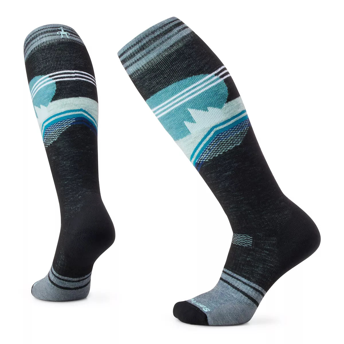 Smartwool, Snowboard Targeted Cushion Over The Calf Socks, Women, Moon Energy - Black (001)