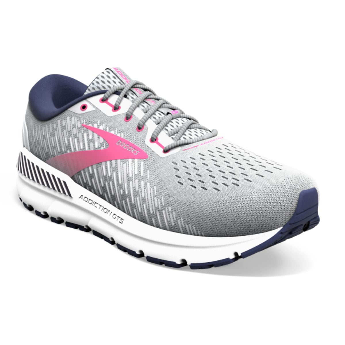 Brooks, Addiction 15 Wide, Women's, Oyster/Peacoat/Lilac Rose, 