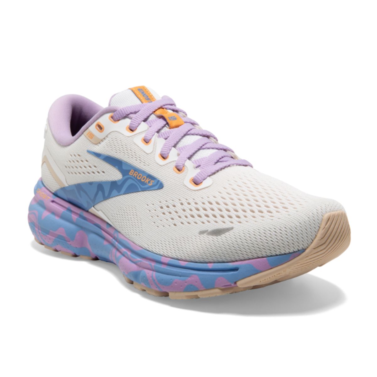 Brooks, Ghost 15, Women's, White/Vista/Lavendula (177)