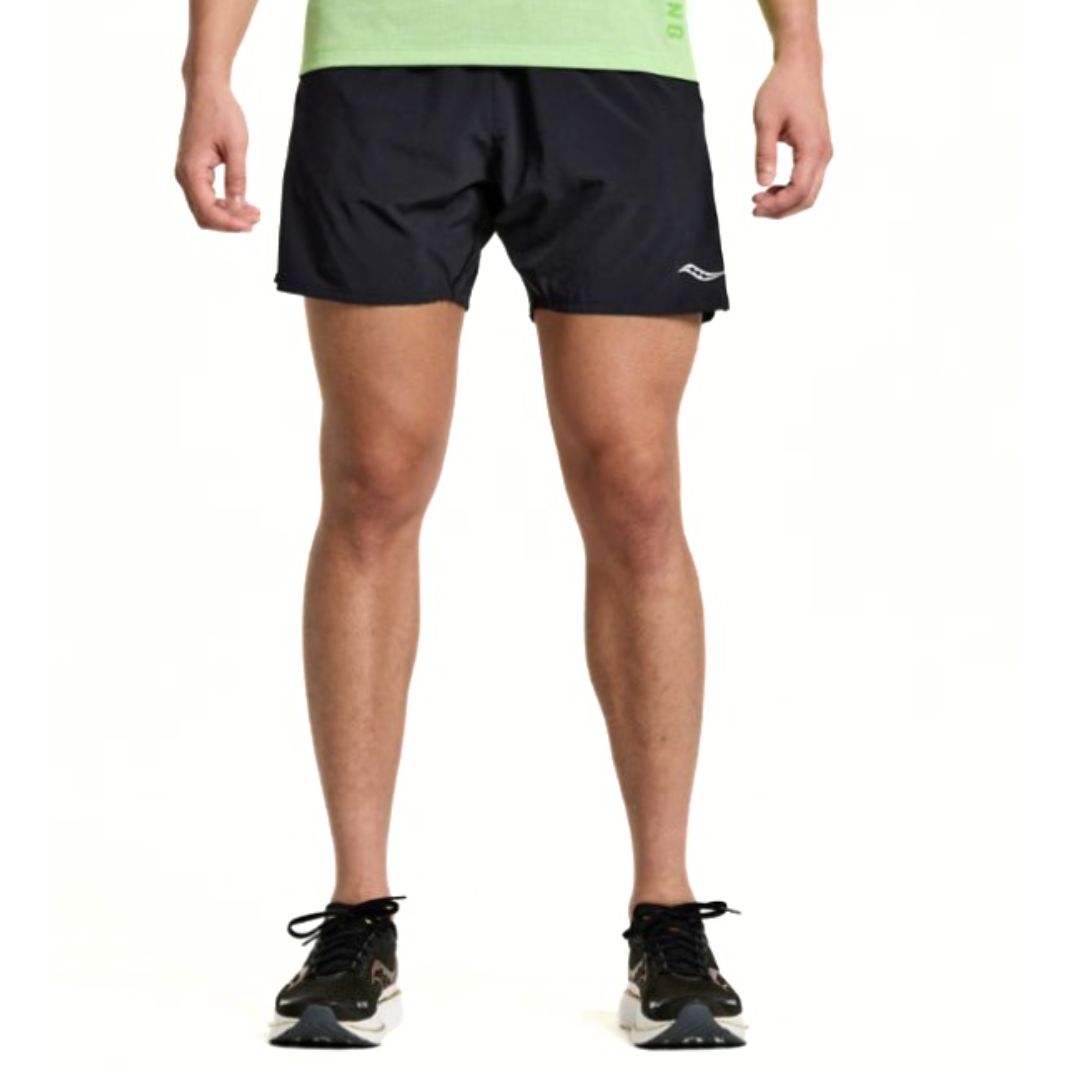 Saucony, Outpace 5" Short, Men, Black