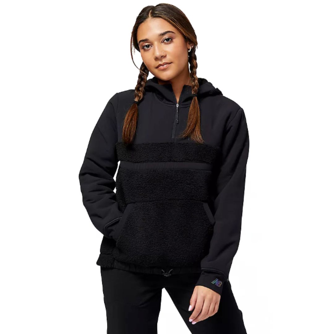 New Balance, QSpd Sherpa Anorak, Women, Black