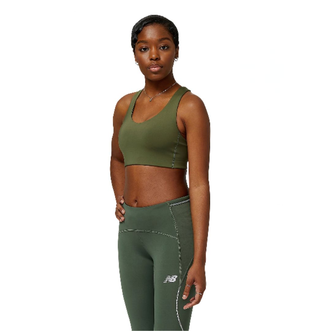 New Balance, Fuel Bra, Women, Deep Olive Green