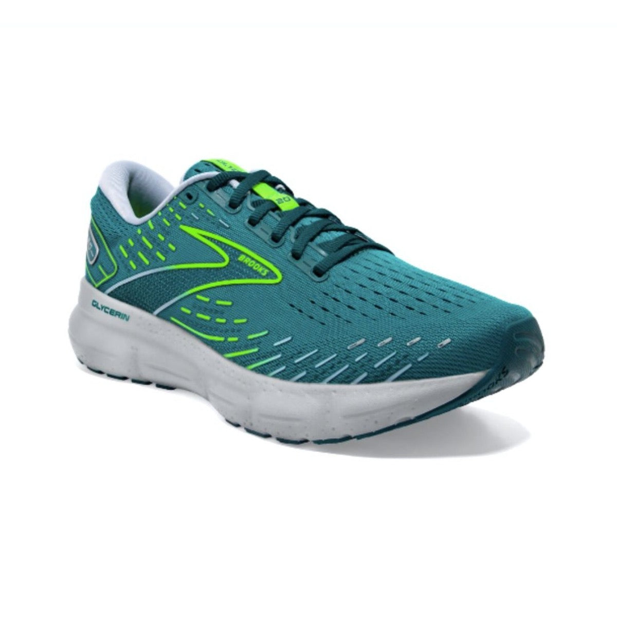  Brooks, Glycerin 20, Men, Kayaking/Heron/Green Gecko