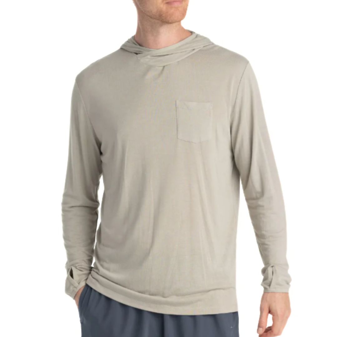 Free Fly, Bamboo Lightweight Hoodie, Men's, Sandstone