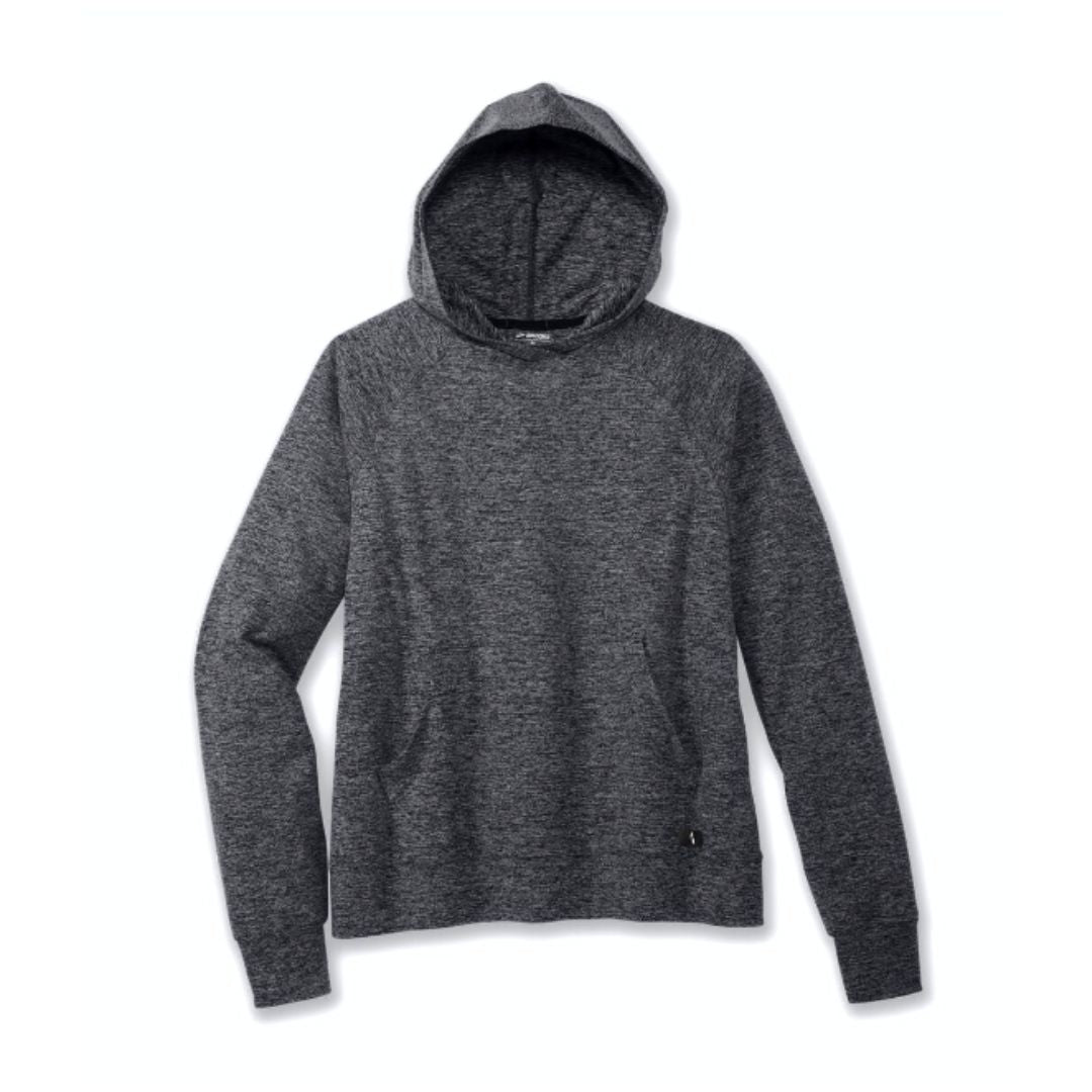 Brooks, Luxe Hoodie, Women's, Heather Black