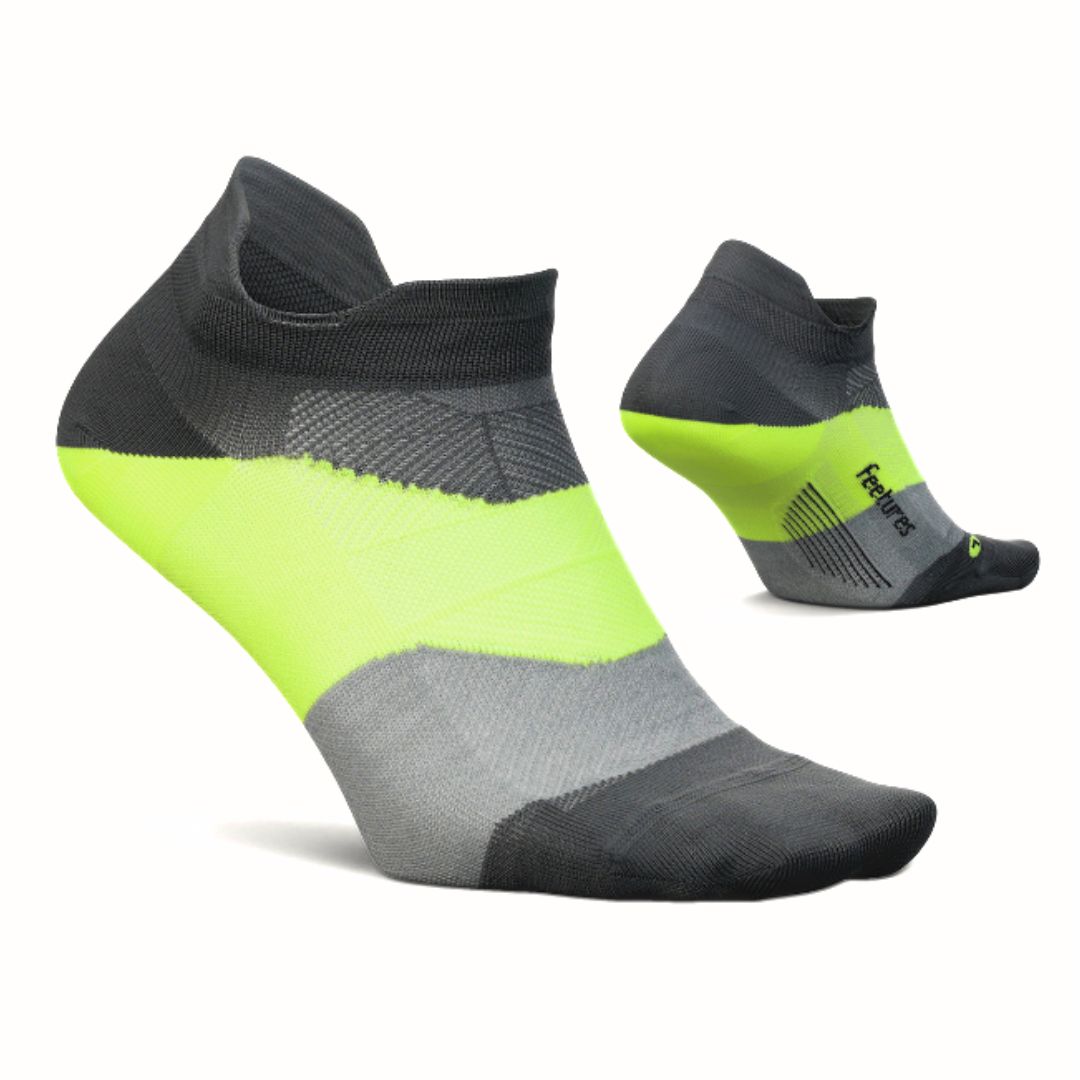 Feetures, Elite Ultra Light No Show Tab, Unisex, Midnight Neon