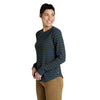Toad & Co, Foothill Long Sleeve Crew, Women, Midnight Stripe (413)