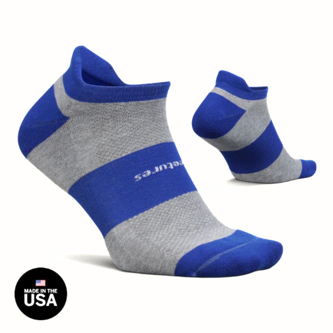 Feetures, High Performance Cushion No Show Tab, Unisex, Boost Blue