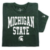 The Mitten State, MSU Athletics Short Sleeve, Unisex, Dark Heather Green