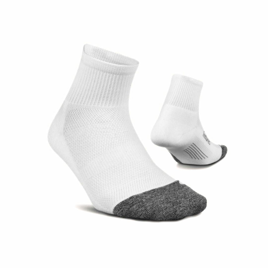 Feetures, Elite Light Cushion Quarter, Unisex, White