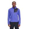 New Balance, Heat Grid Half Zip, Men, Marine Blue Heather