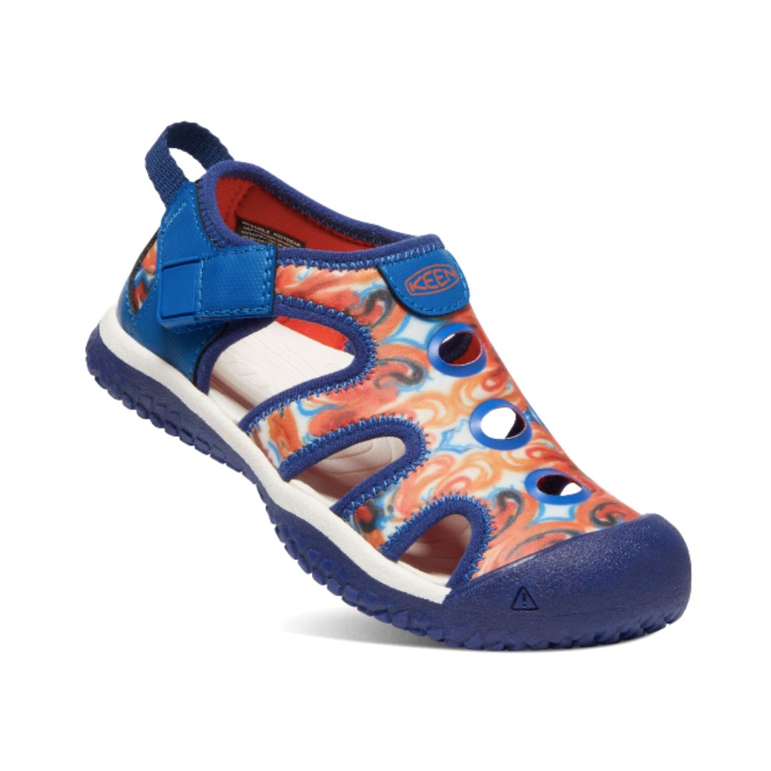 KEEN, Stingray Sandal, Kid, Orange Peel/Blue