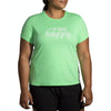 Brooks, Distance Short Sleeve 2.0, Women, Neo Green/Retro RH (307)