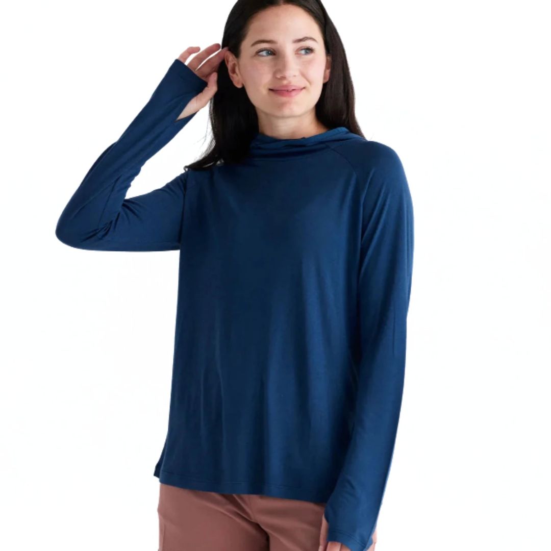 Free Fly, Bamboo Lightweight Hoodie II, Women,  True Navy