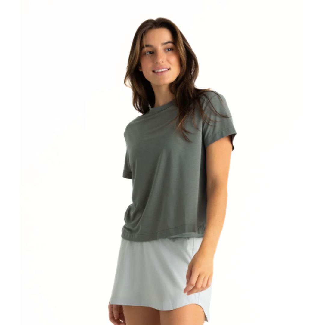 Free Fly, Elevate Lightweight Tee, Women's, Agave Green