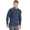 Vuori, Long Sleeve Strato Tech Tee, Men, Navy Heather (HNV)