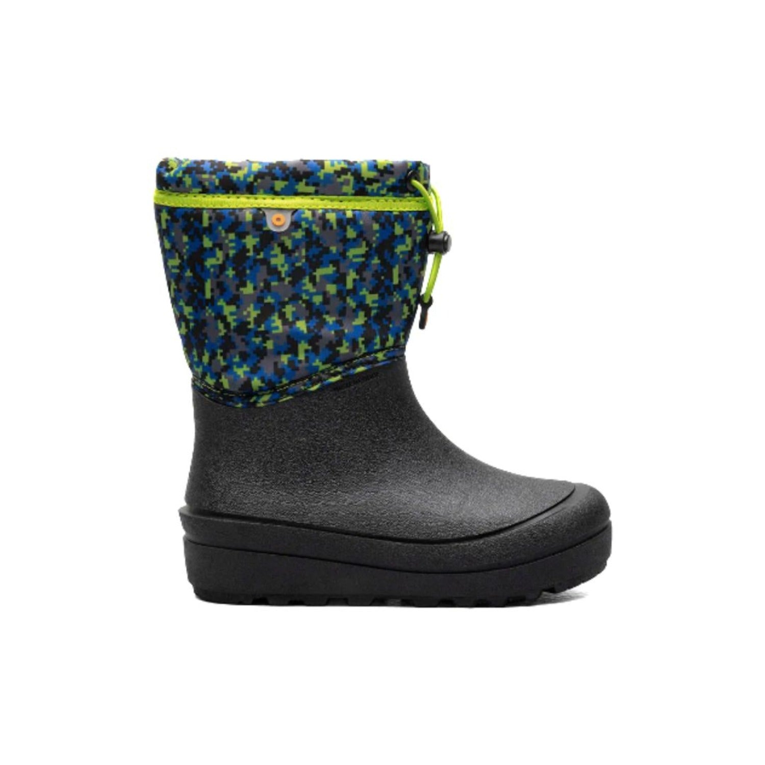 Bogs, Snow Shell Boot, Kid, Digital Maze Black Multi 